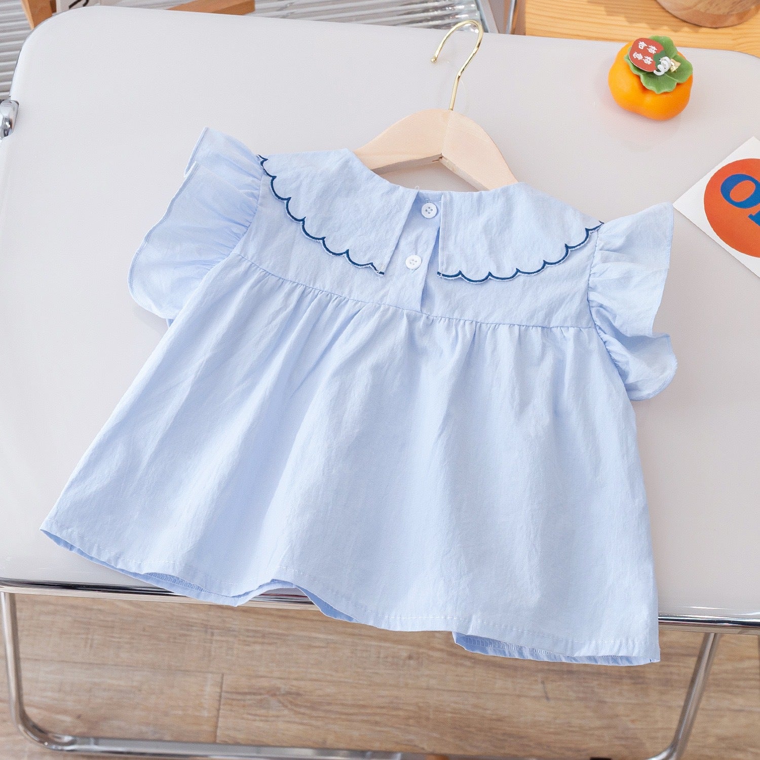 Vestido Infantil Gola Bordado Florzinha