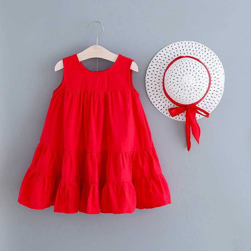 Vestido Infantil Verão Botõezinhos