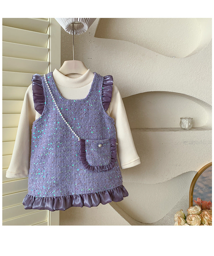 Conjunto Infantil  Feminino Inverno/ Verão Brilhante