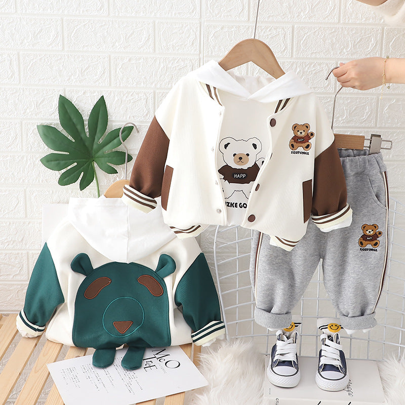Conjunto Infantil Masculino 3 Peças Ursinho