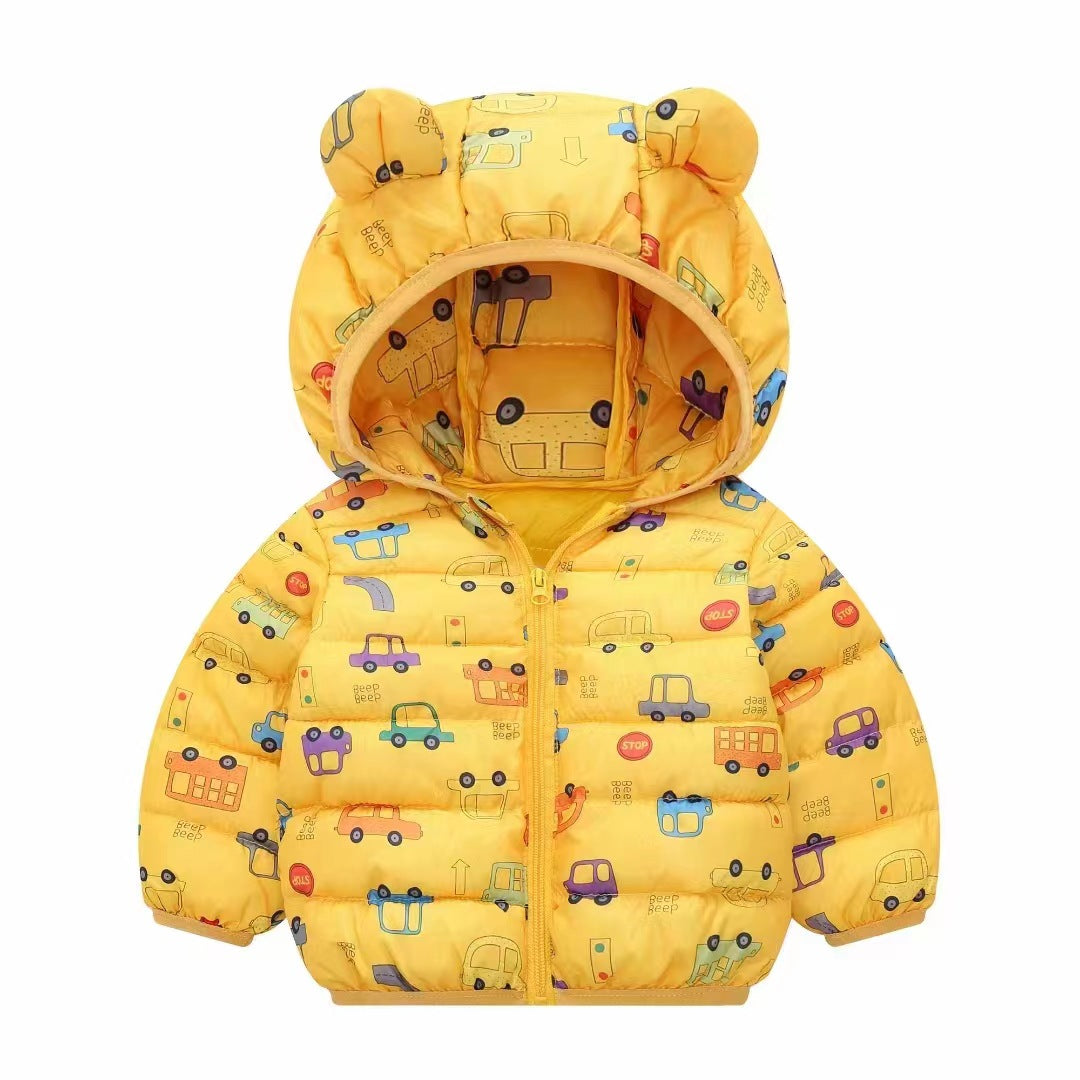 Jaqueta Infantil Puffer Estampas Orelhinhas