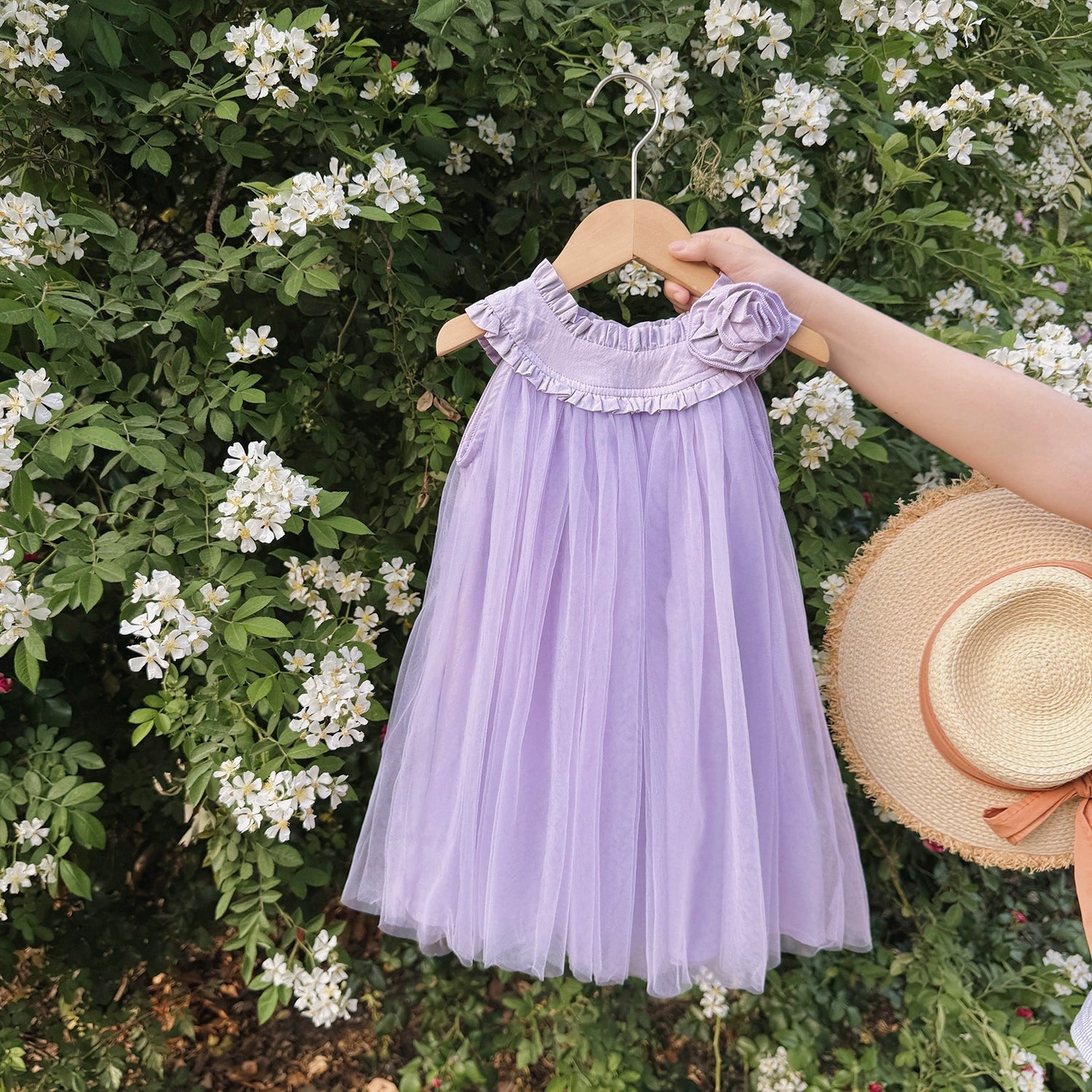 Vestido Infantil Rosinha e Tule