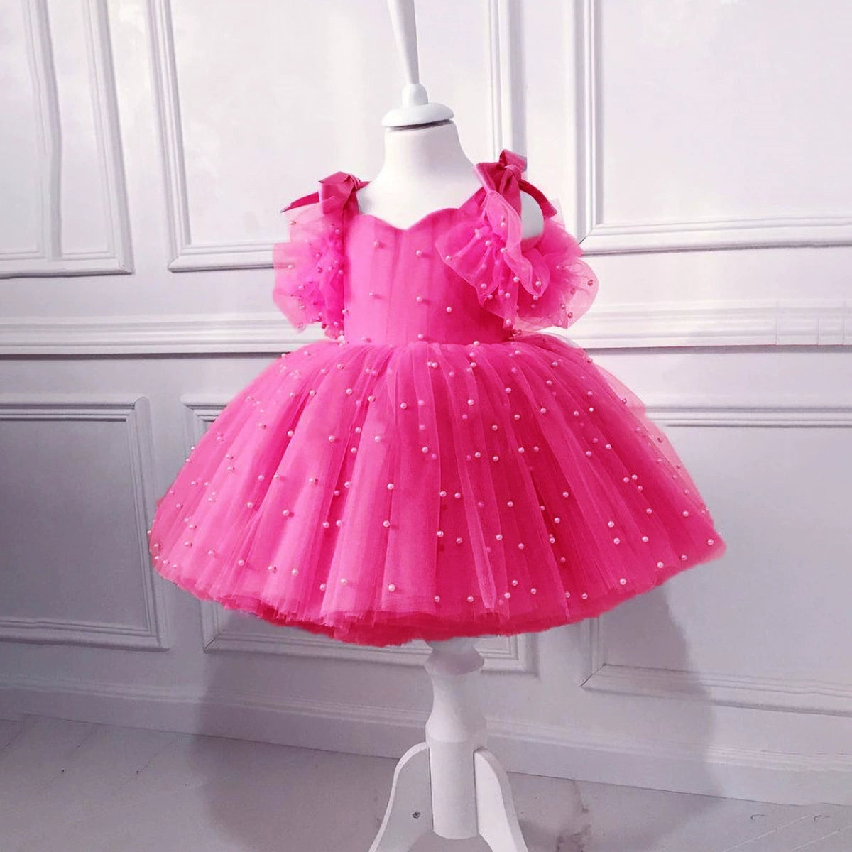 Vestido de Festa Infantil Pérolas