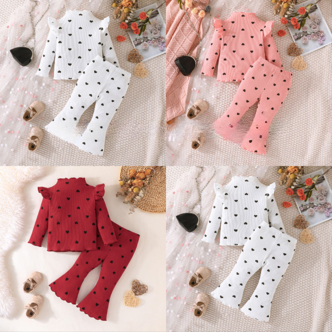 Conjunto Infantil Feminino Corações