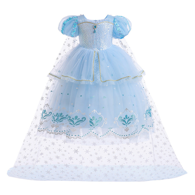 Vestido Infantil Princesa Frozen