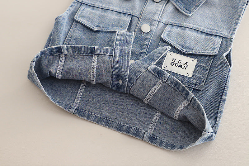 Conjunto Infantil Jeans Bolsinhos 3 Peças