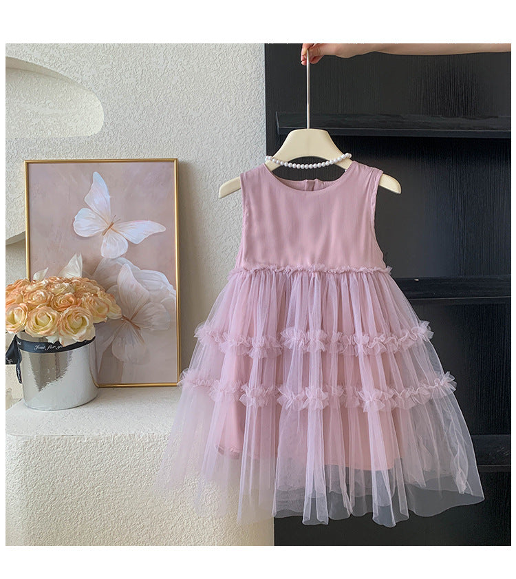 Vestido Infantil Camadas de Tule