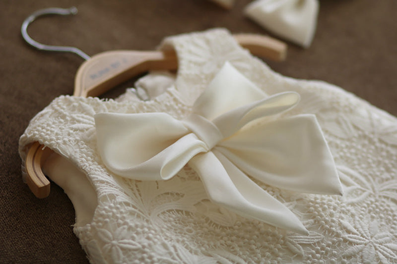 Vestido Infantil Rendado e Lacinho