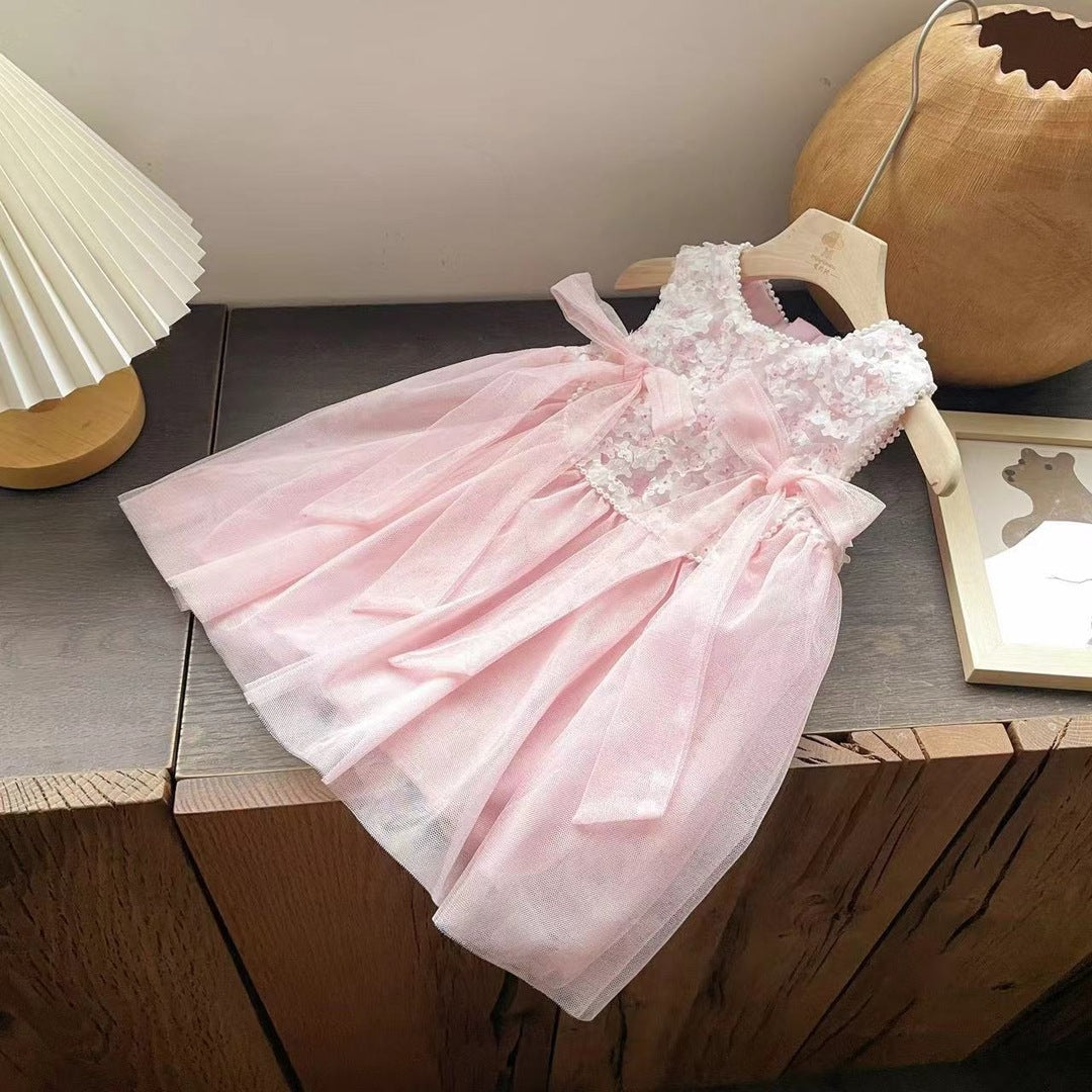 Vestido Infantil Tule Lacinhos