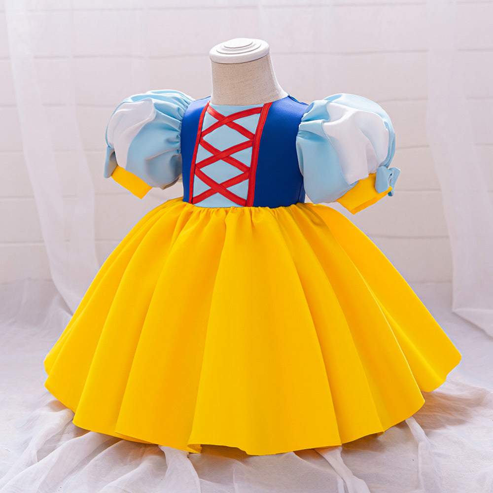 Vestido Infantil Branca De Neve