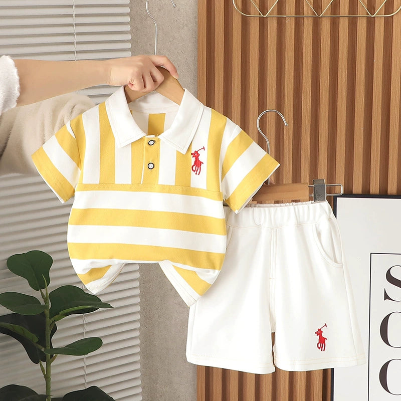 Conjunto Infantil Masculino Polo Lístras