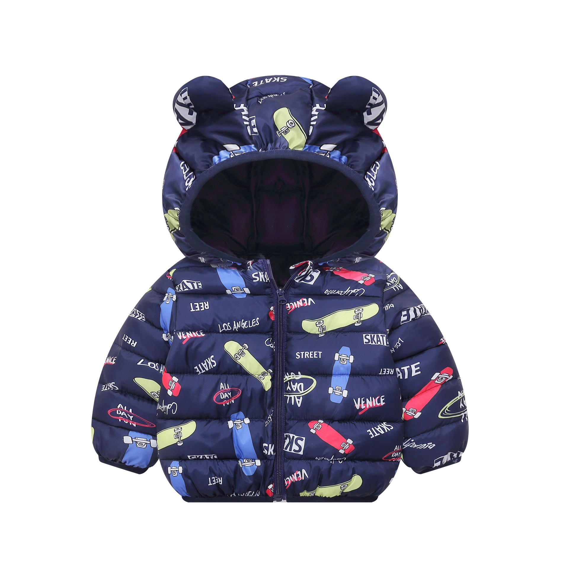 Jaqueta Infantil Puffer Estampas Orelhinhas