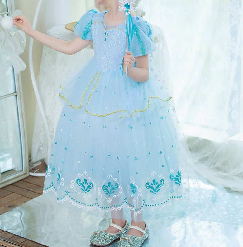 Vestido Infantil Princesa Frozen