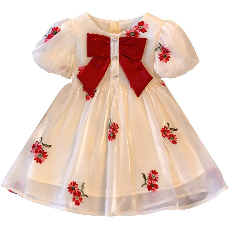 Vestido Infantil Laço Florzinhas