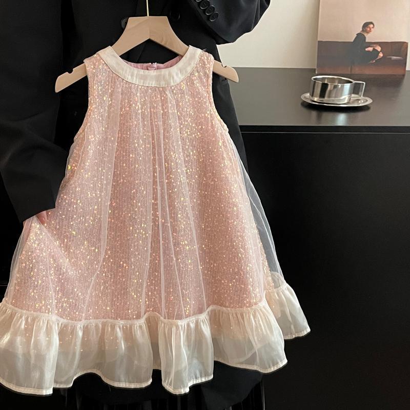 Vestido Infantil Tule Babadinho Brilhante