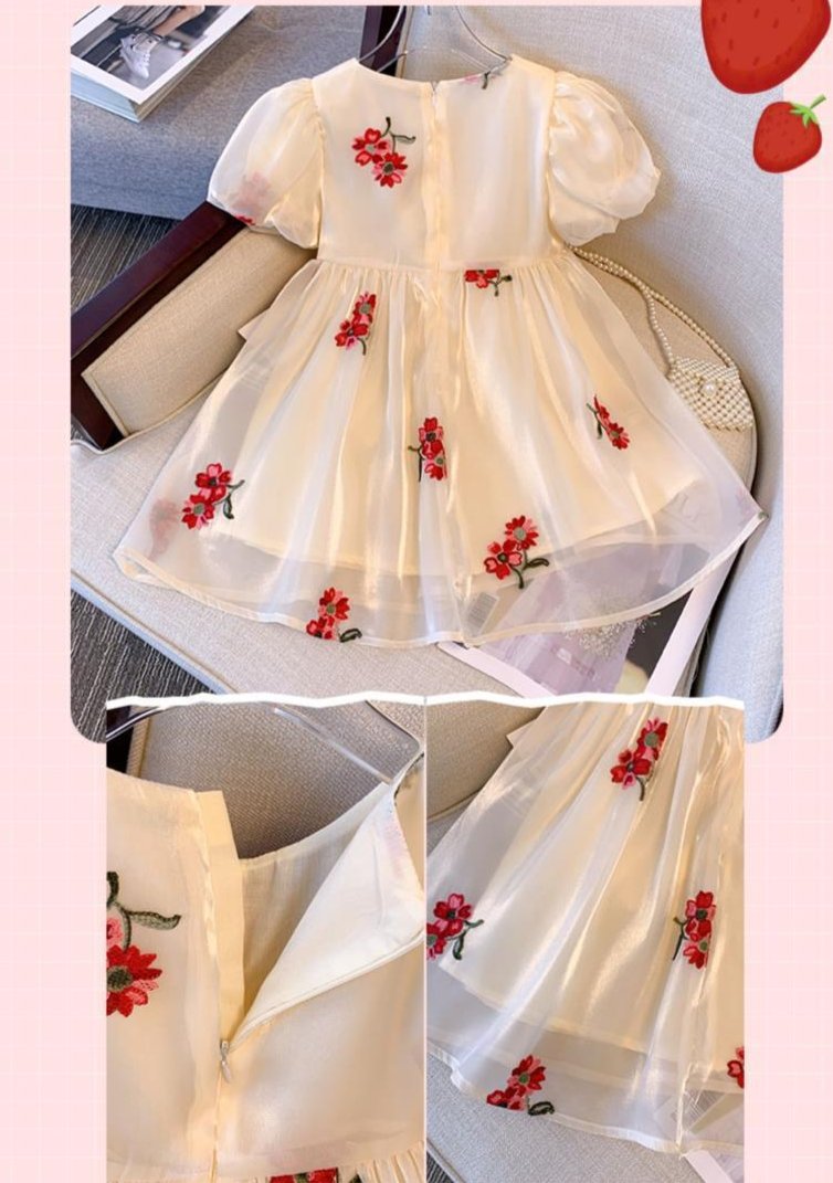 Vestido Infantil Laço Florzinhas