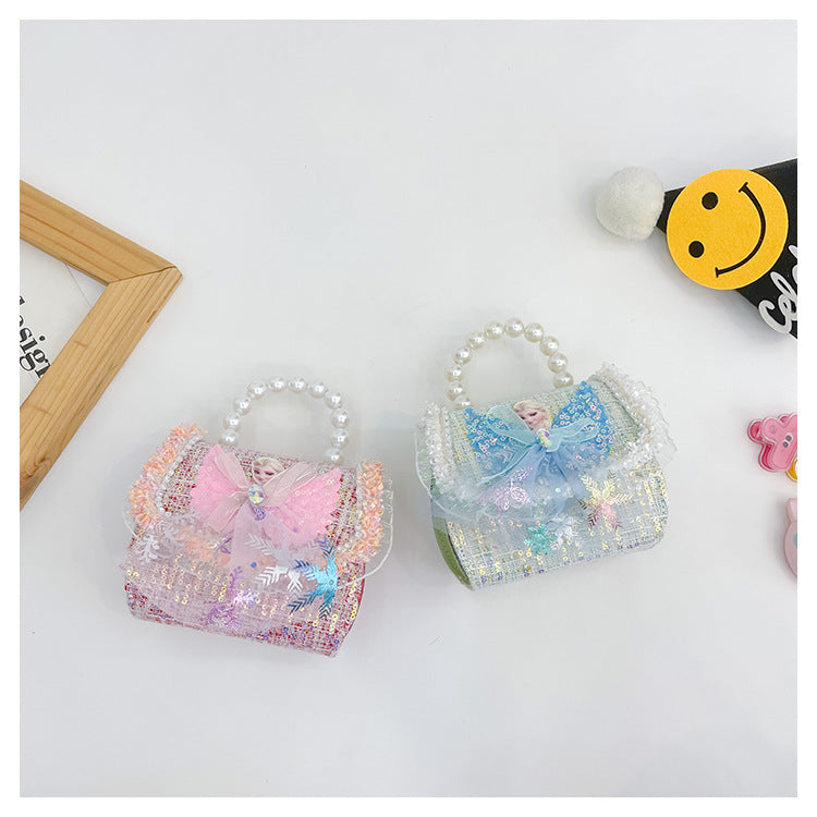 Bolsa Infantil Feminina Alcinha de Pérolas