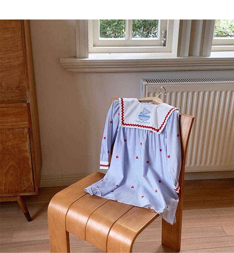 Vestido Infantil Love Barquinho