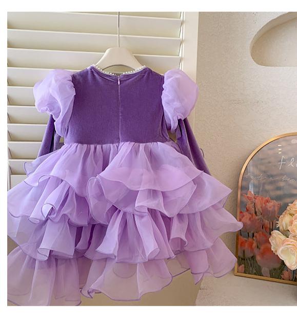 Vestido De Festa Infantil Roxo Sereia