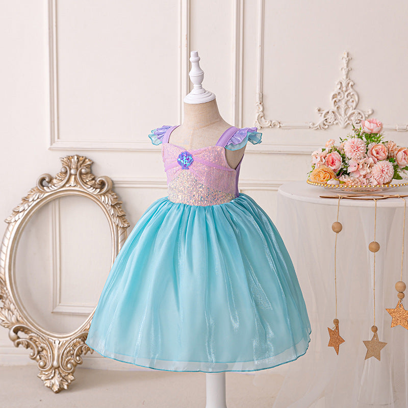 Vestido Infantil De Princesa Sereia