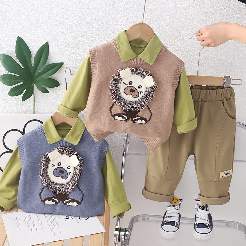 Conjunto Infantil Masculino 3 Peças Leãozinho