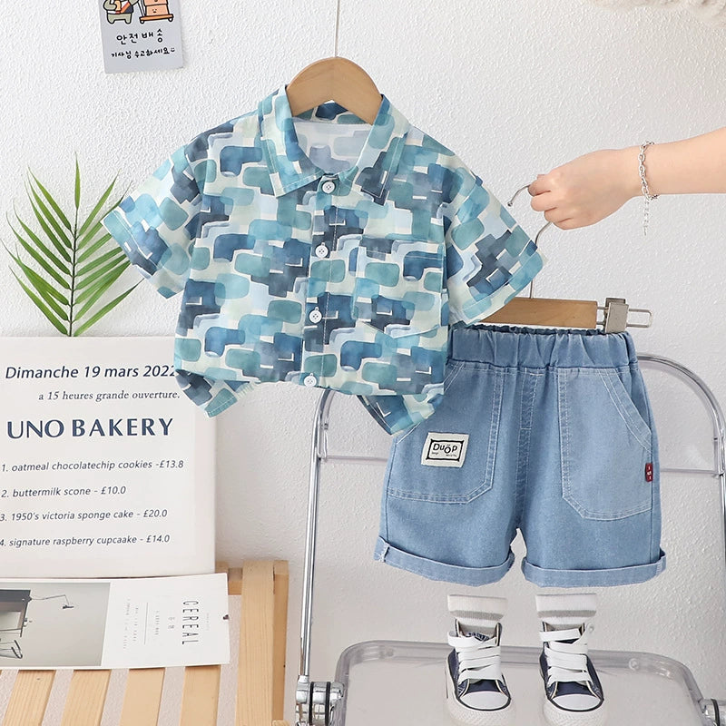 Conjunto Infantil Masculino Camisa e Jeans