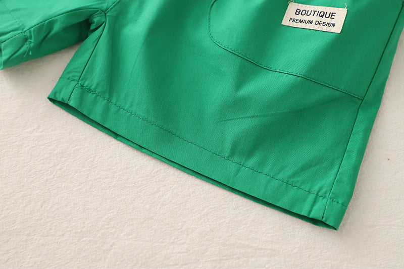 Conjunto Infantil Masculino Animais Bolsinho