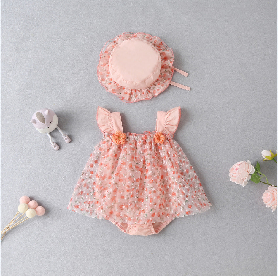 Body Infantil Feminino Verão Florzinhas