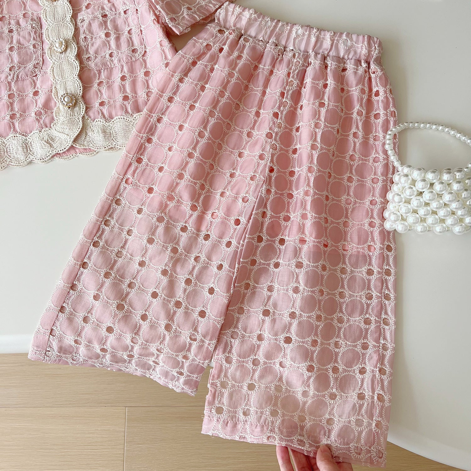 Conjunto Infantil Feminino Rosa 3 Peças