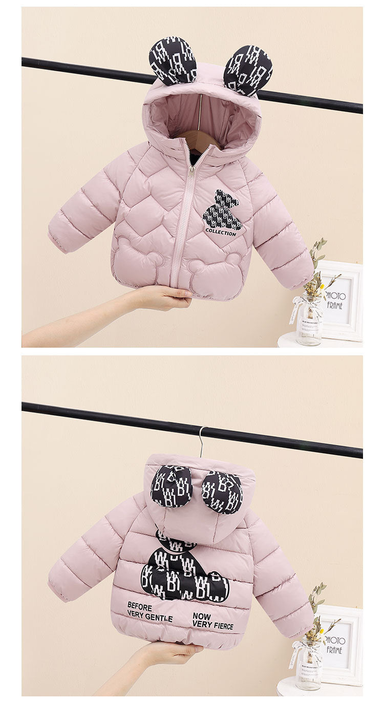 Jaqueta Infantil Puffer Ursinhos Orelhinhas