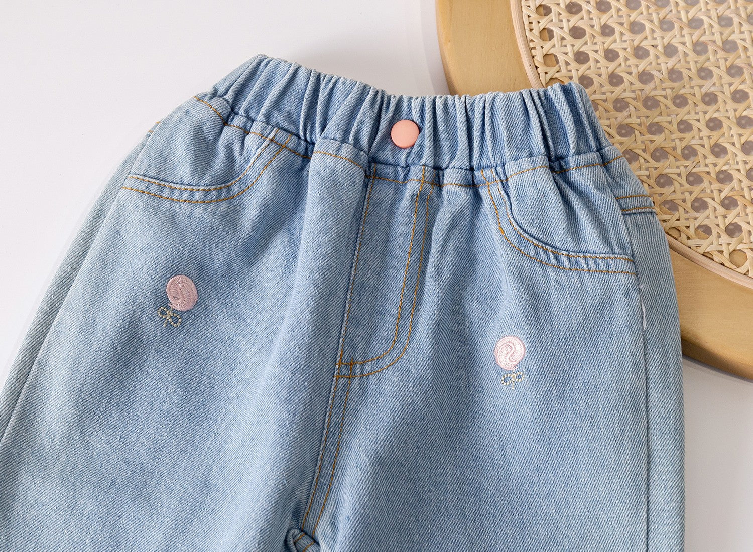 Calça Infantil Feminina Jeans Pirulitinho