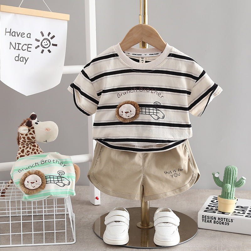 Conjunto Infantil Masculino Lístras Leãozinho