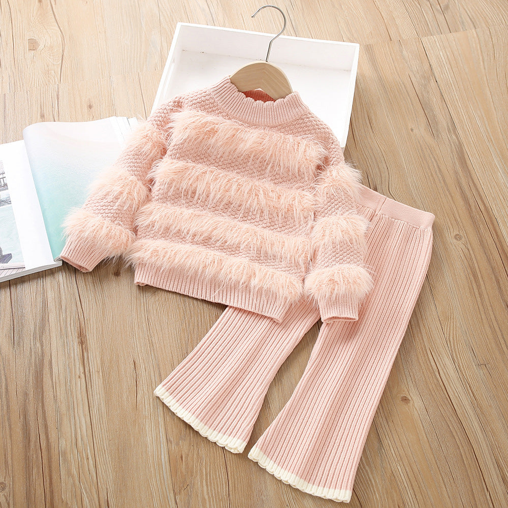 Conjunto Infantil Feminino Inverno Pelinhos