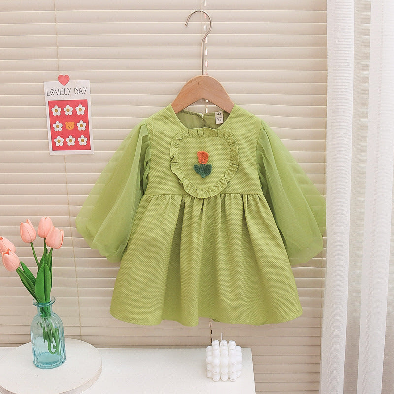 Vestido Infantil Manga Longa Florzinha