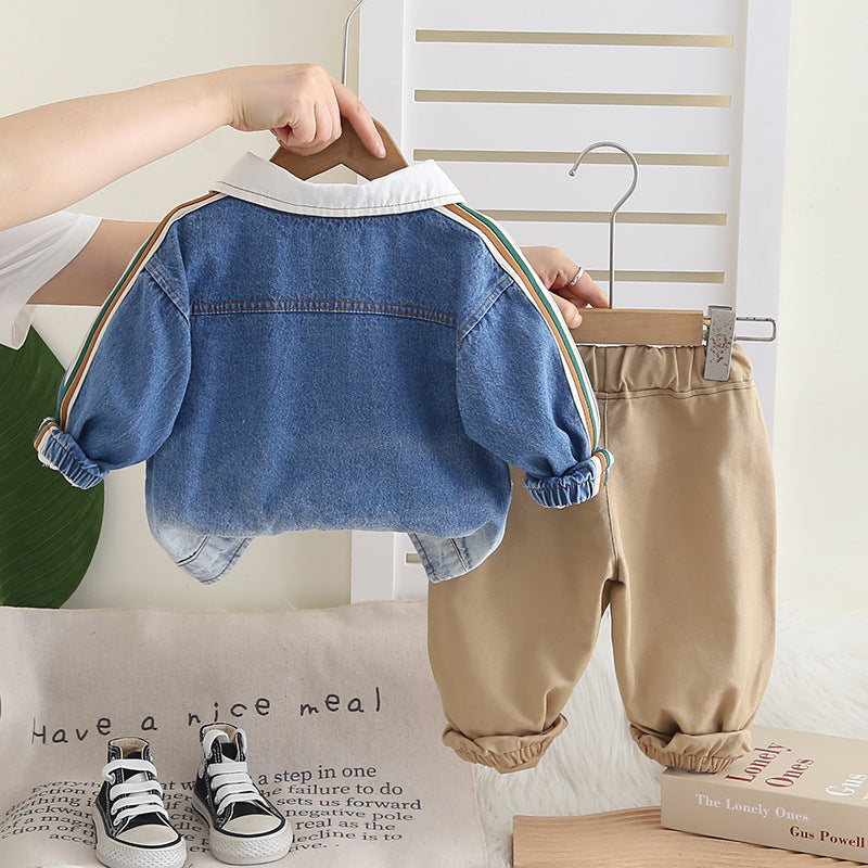 Conjunto Infantil Masculino Jeans 3 Peças