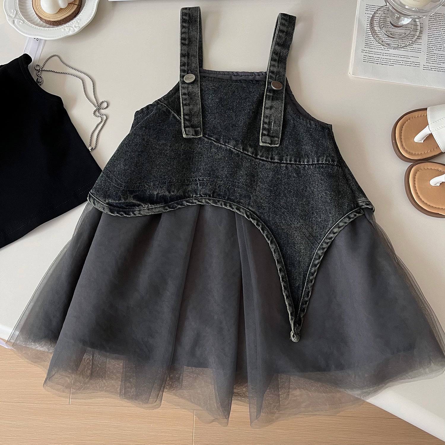 Vestido Infantil Jeans Moderno