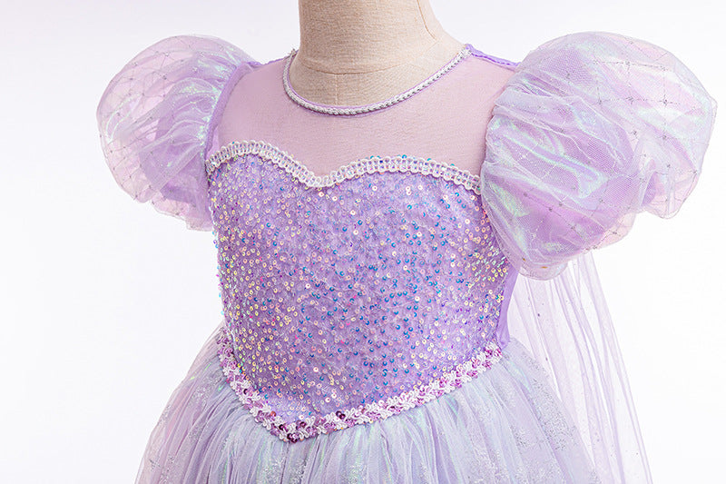 Vestido Infantil De Princesa Lantejoulas