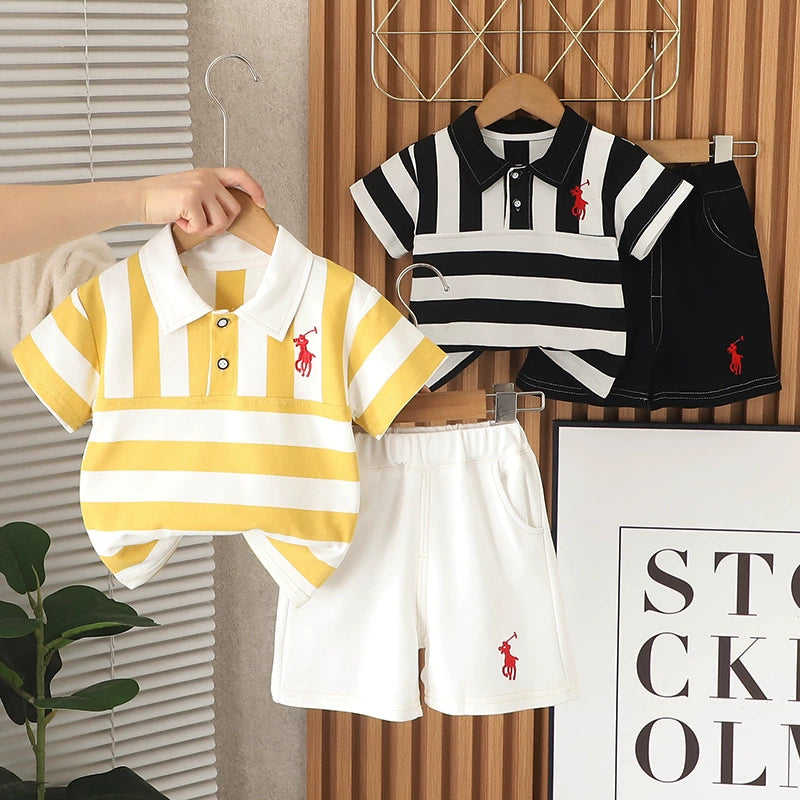 Conjunto Infantil Masculino Polo Lístras