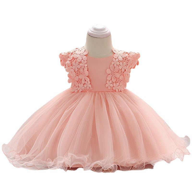 Vestido Infantil Tule Florzinhas