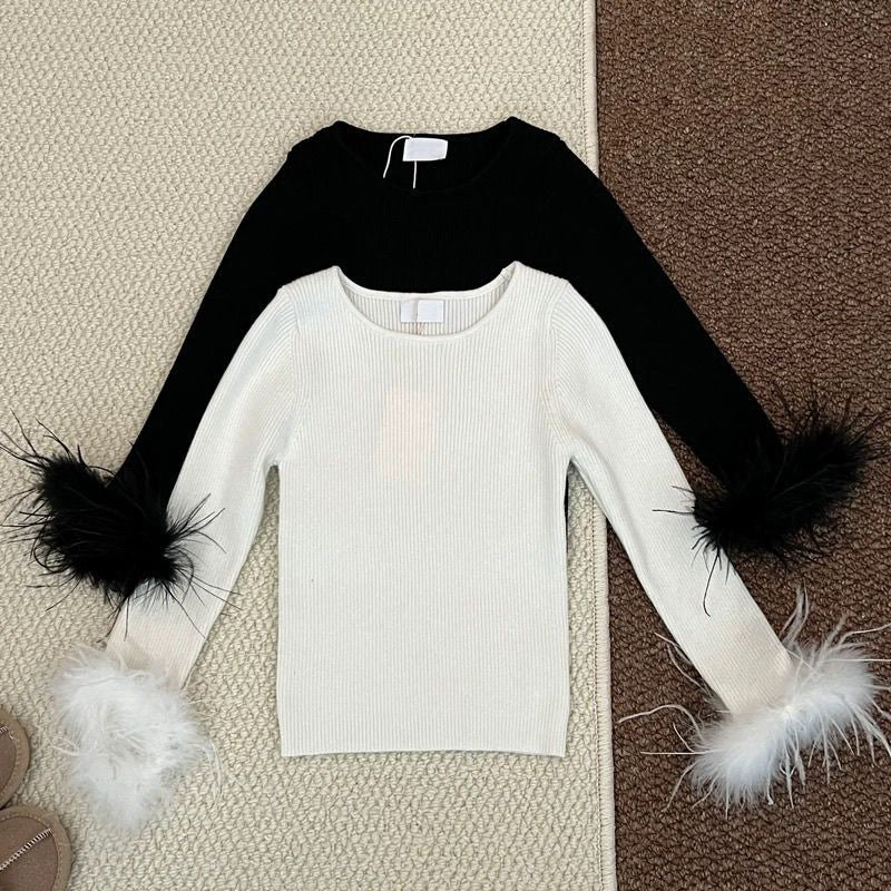 Blusa Infantil Feminina Manga Com Pelinhos