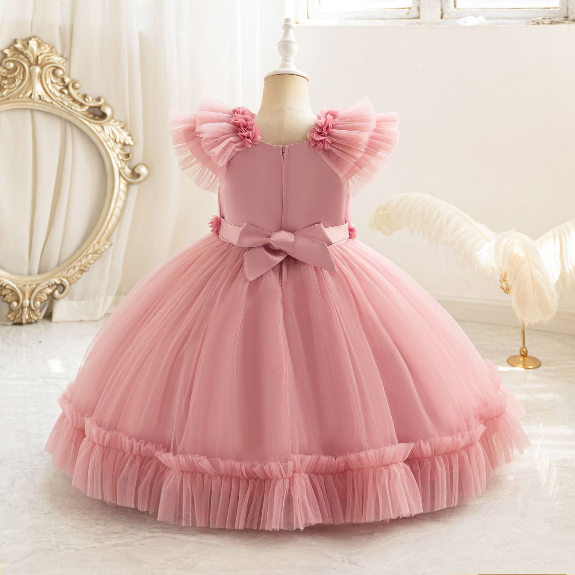 Vestido De Festa Infantil Tule Florzinhas