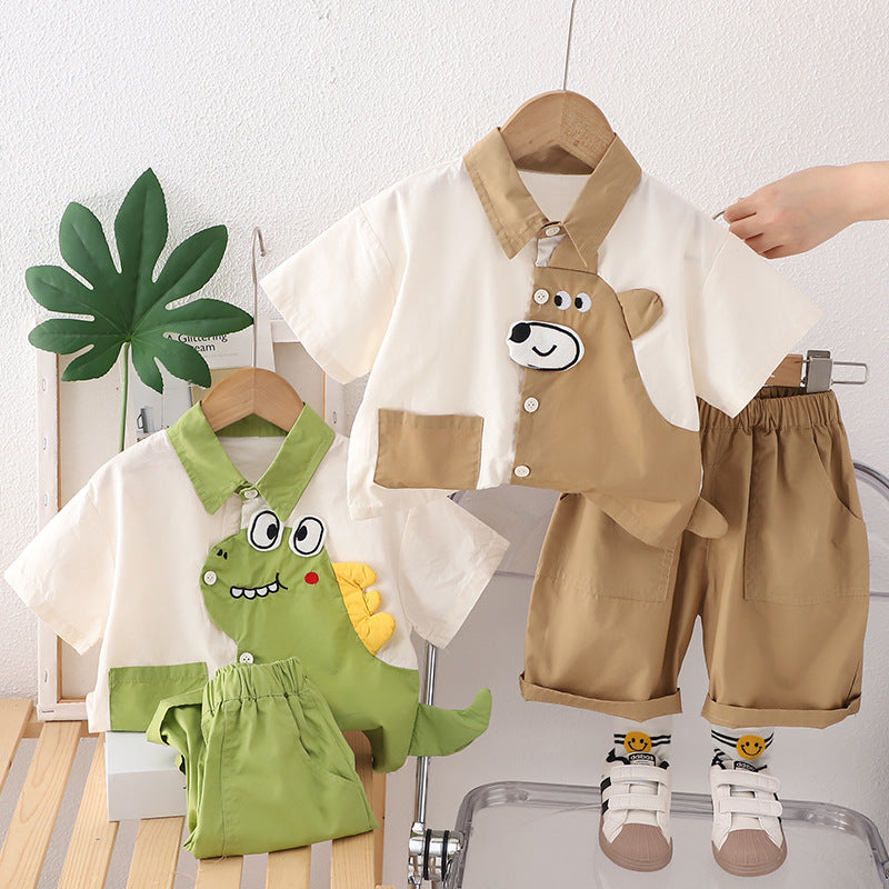 Conjunto Infantil Masculino Camisa Bichinho