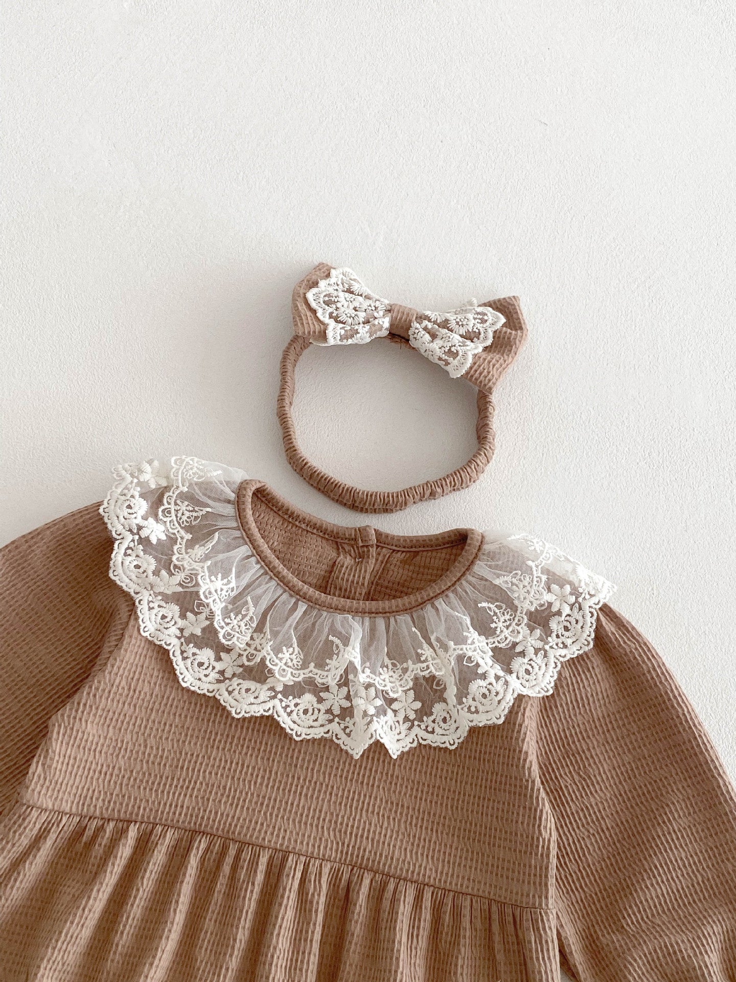 Body/ Vestido Infantil Gola Rendinha