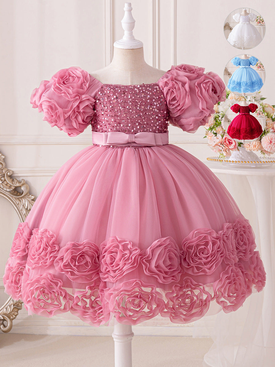 Vestido Infantil Floral Brilhante