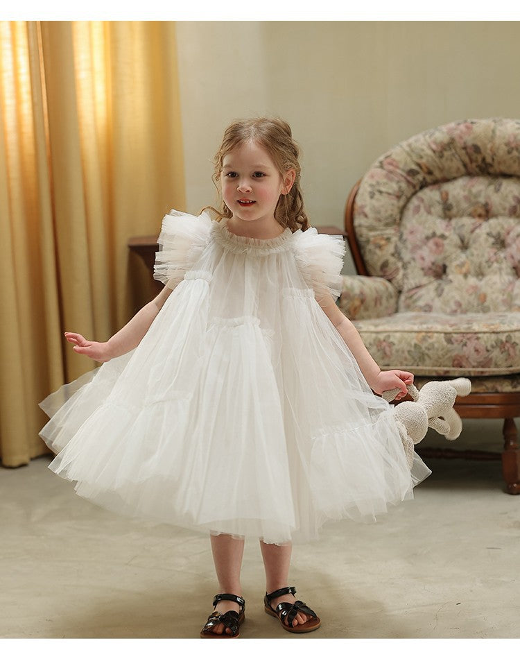 Vestido Infantil Branco Tule