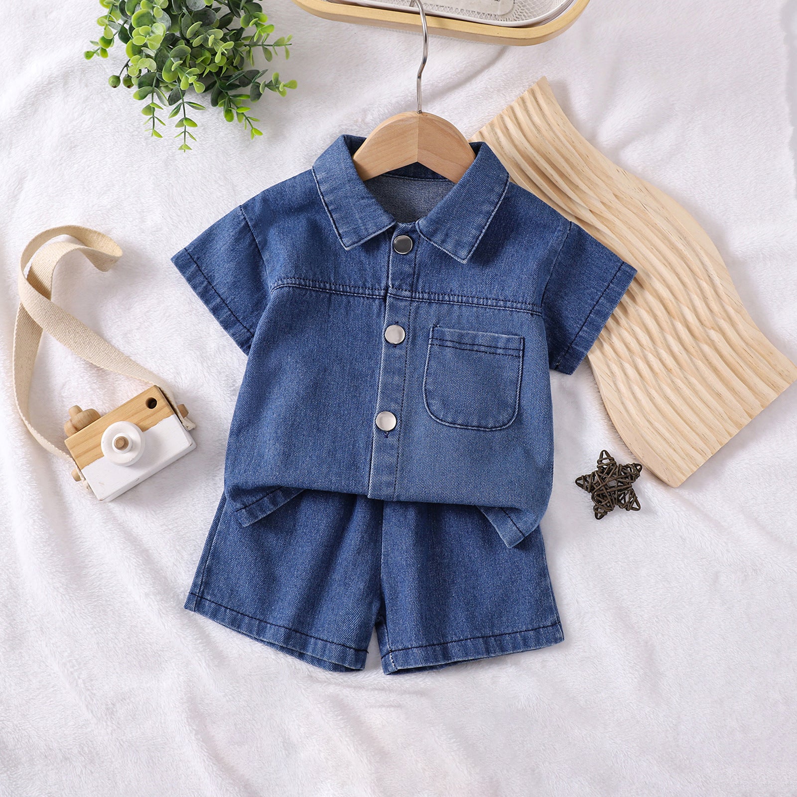 Conjunto Infantil Jeans Botões