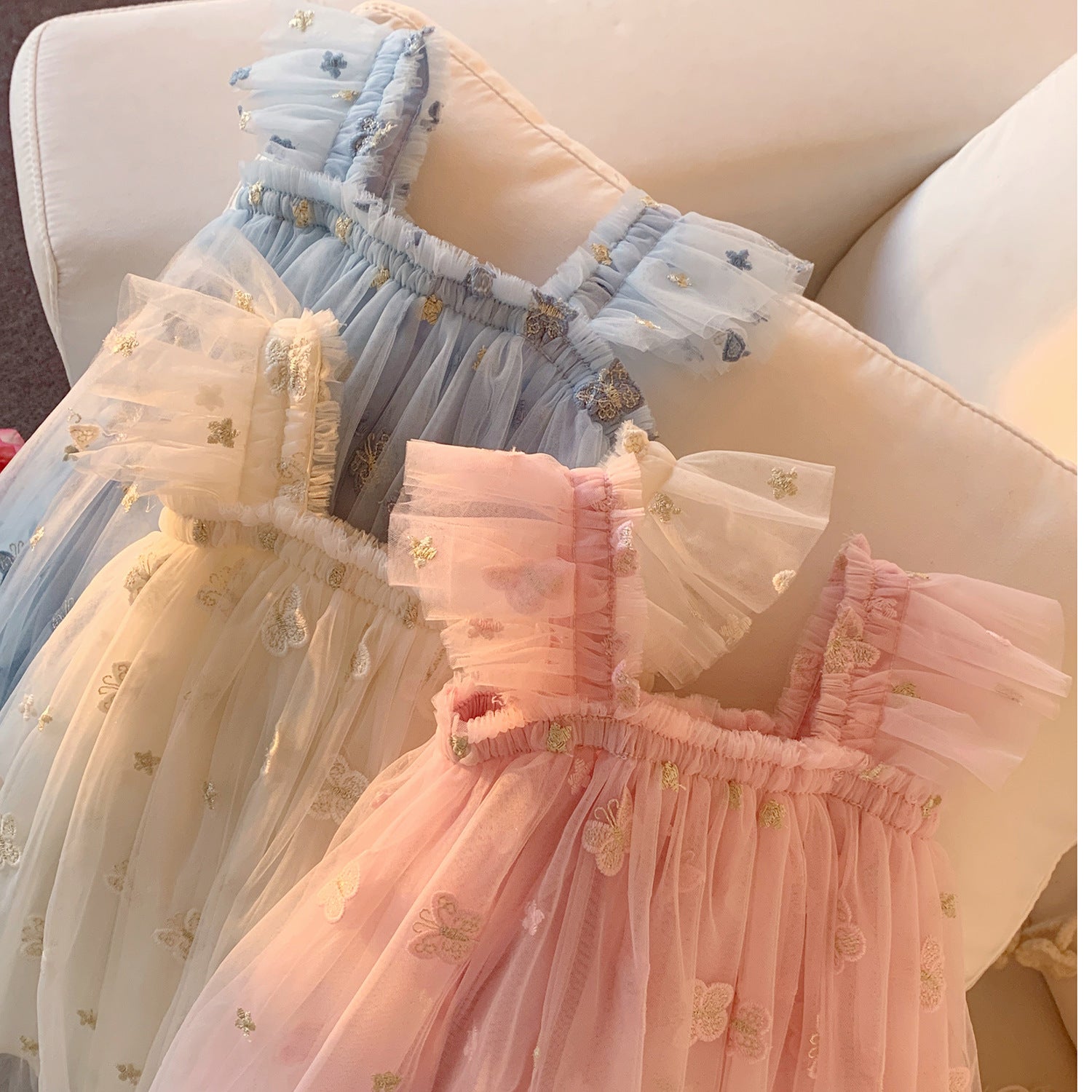 Vestido Infantil Tule Borboletinhas