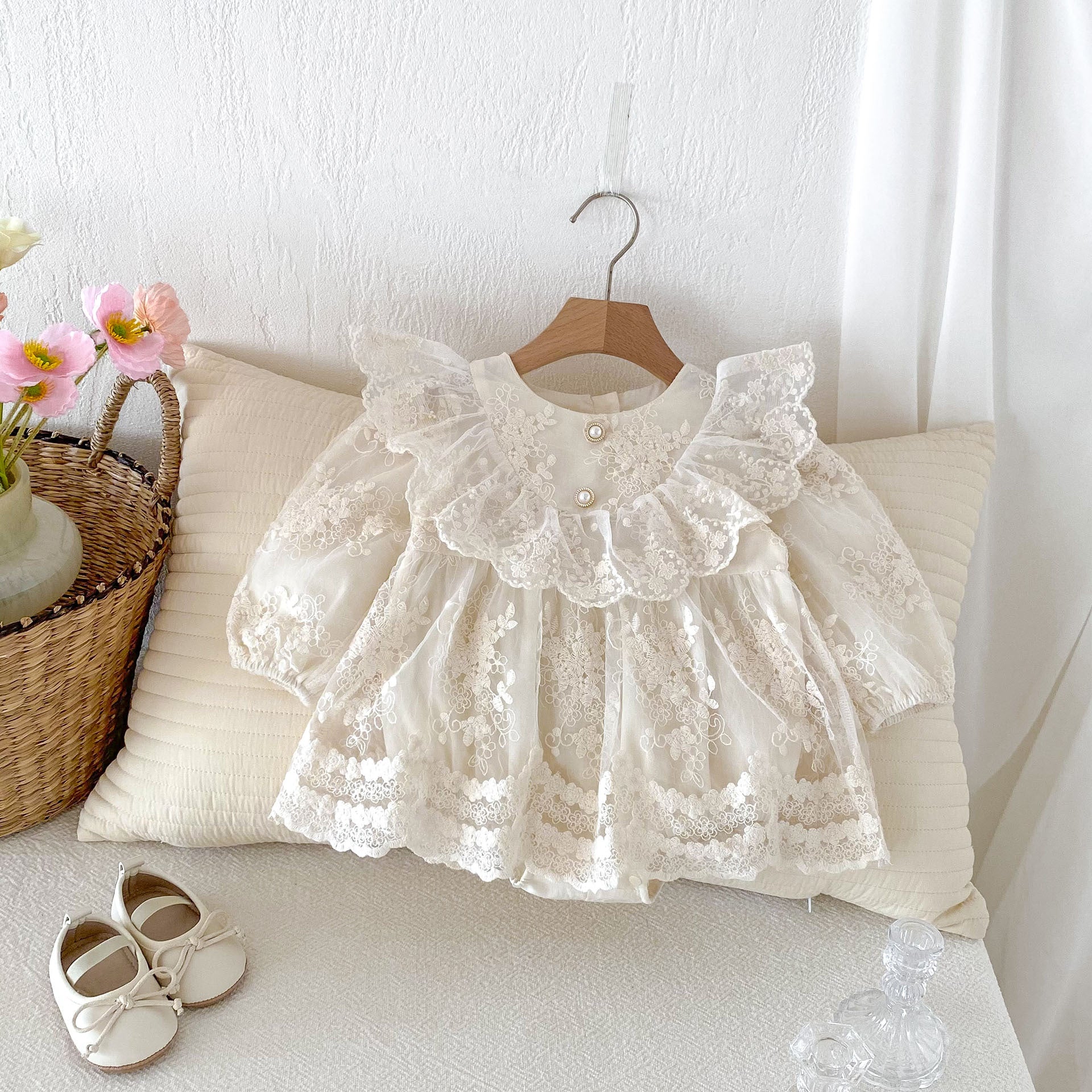 Vestido Infantil Feminino Renda Floralzinho