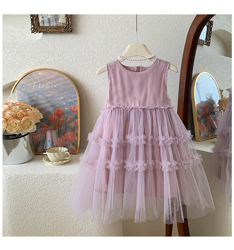 Vestido Infantil Camadas de Tule