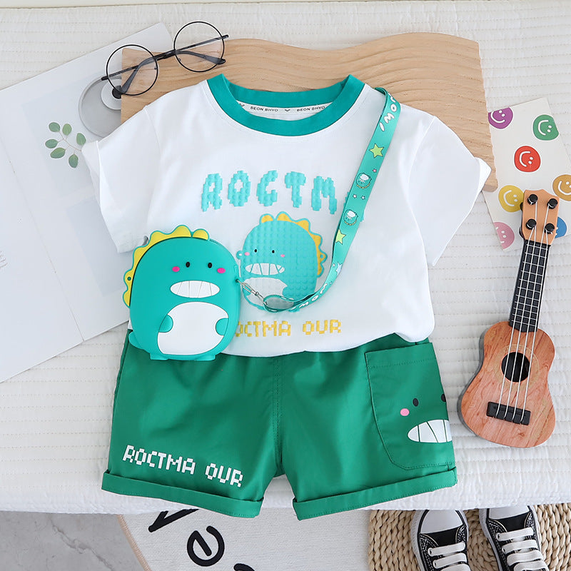 Conjunto Infantil Masculino Verão Dino